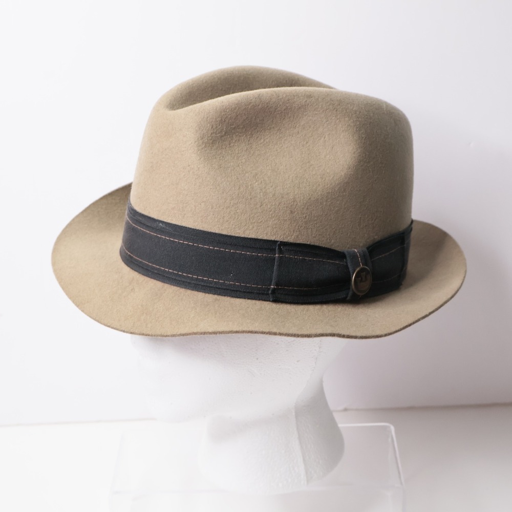 Goorin‎ Bros Heritage Wool Fedora Hat Tan Brown Medium Made in USA WPL 5923